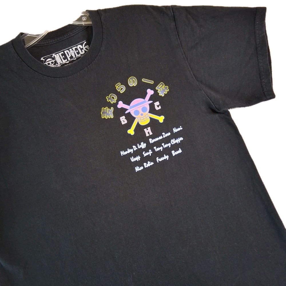 ONE PIECE Straw Hat Crew Anime Manga Black Short Sleeve T-Shirt - Men's Size MED - Picture 3 of 14